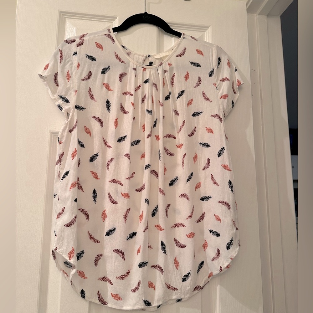 Feather blouse - fall colors